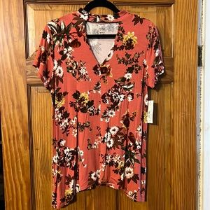Short sleeve blouse by Ana peach size L